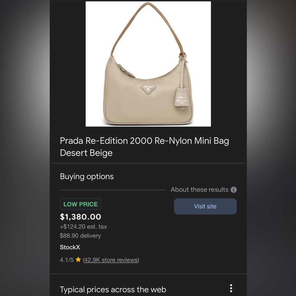 Prada re edition 2000 brand new never used mini Milano bag ! Authentic
